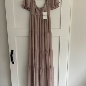 Show Me Your MuMu Pink Ruched Tiered Sundress